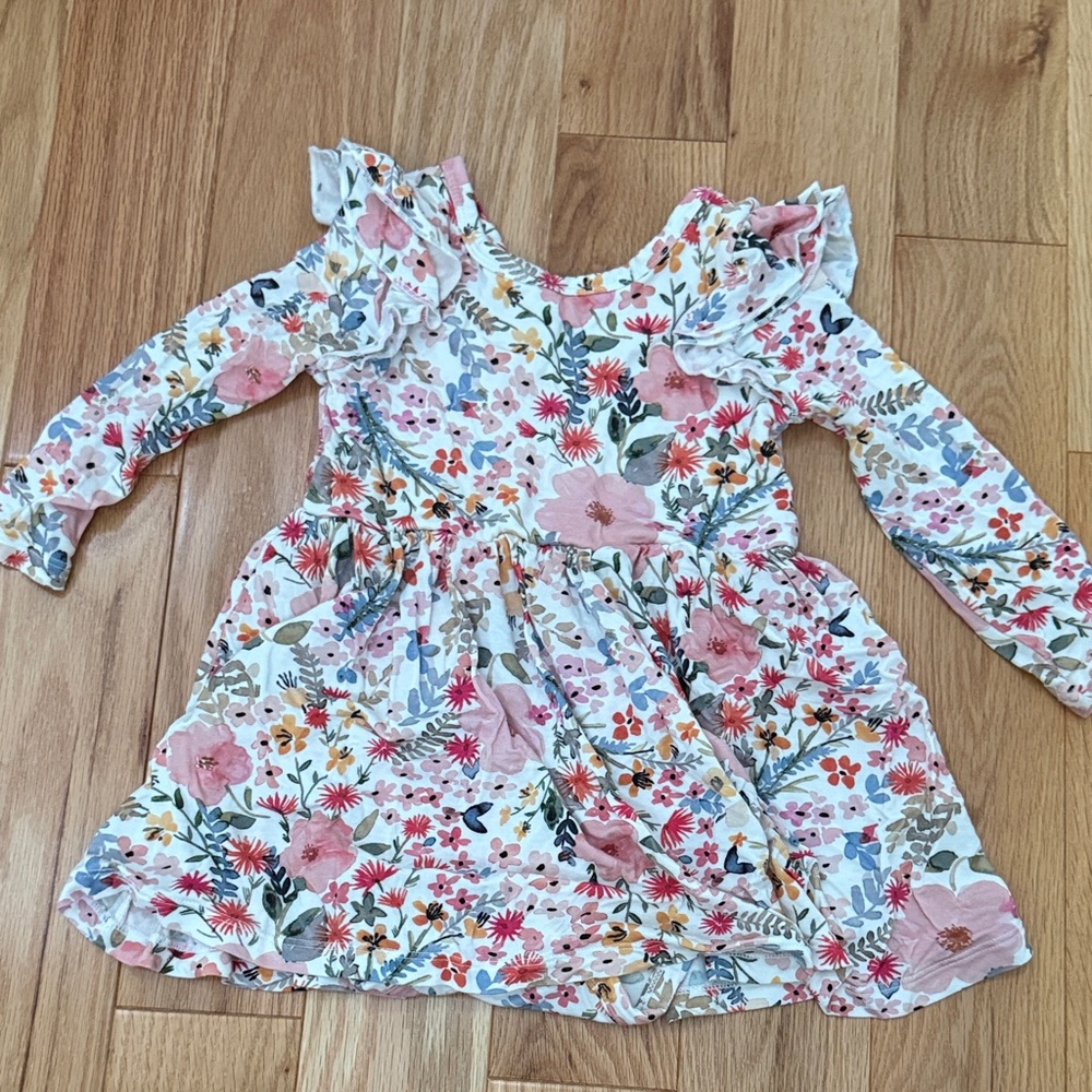 Floral Long Sleeve Kids Dress Little Sleepies